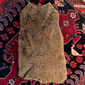 real shearling vest/top soft beautiful EUC